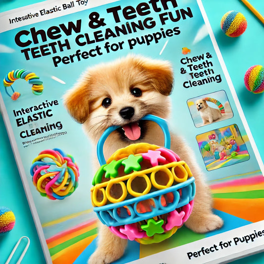 Interactive Elastic Ball Toys for Small Dogs - Chew & Teeth Cleaning Fun for Puppie