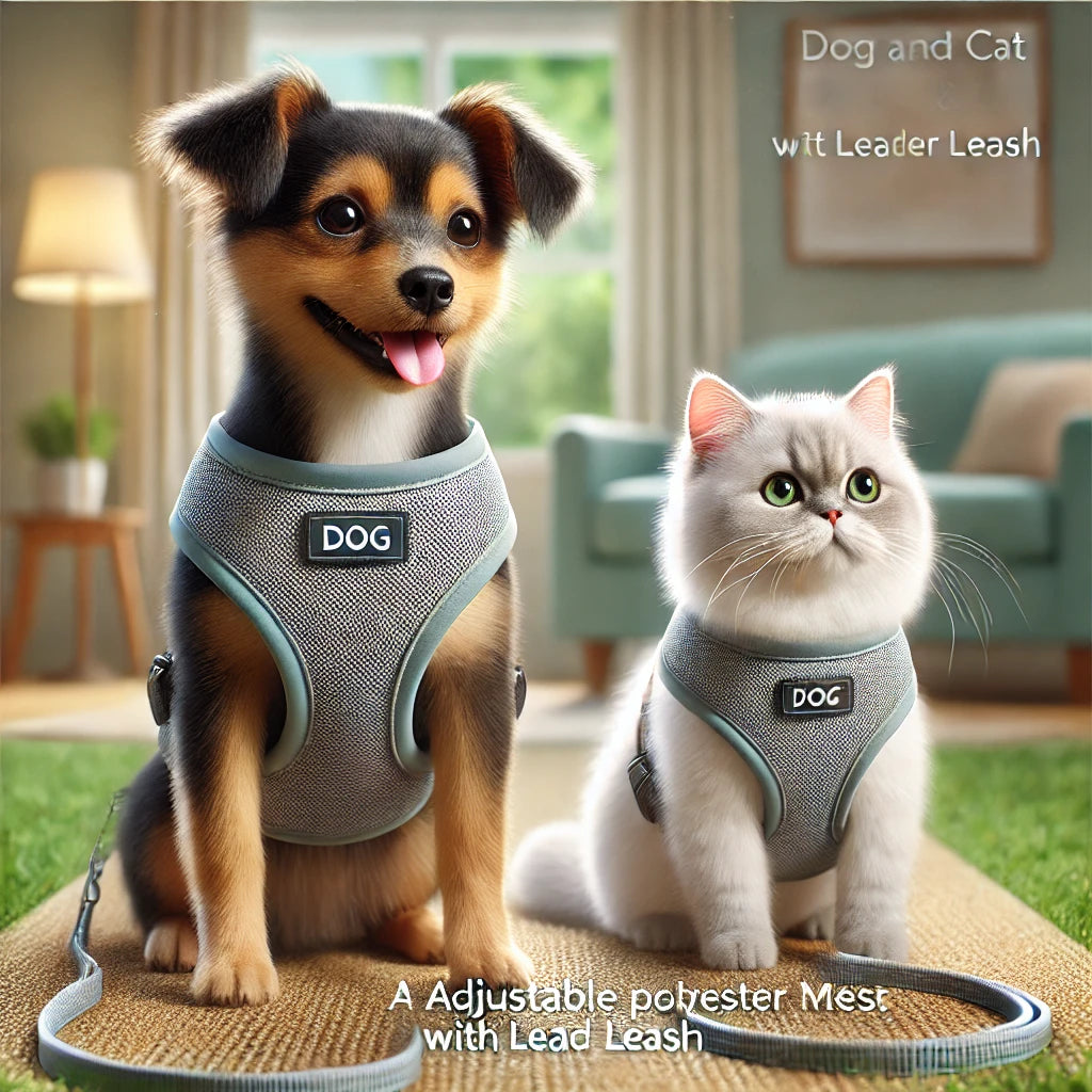 Dog and Cat Harness with Lead Leash