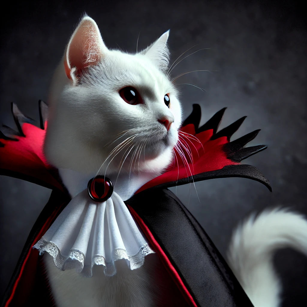 🦇 Feline Frights: Dracula Costume for Cats! 🧛‍♂️